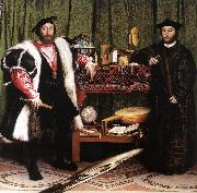 HOLBEIN, Hans the Younger Jean de Dinteville and Georges de Selve (The Ambassadors) sf painting